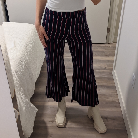 UO Silence & Noise striped flare trousers - Picture 3 of 11